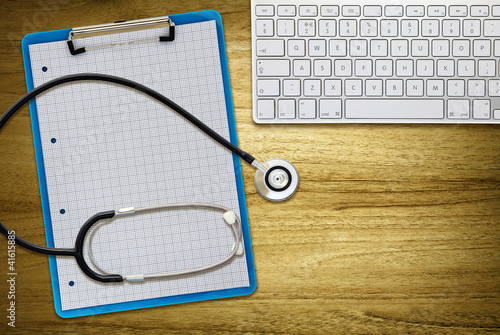 Photo: doctors desk doctors desk