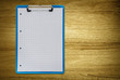 clipboard on desk