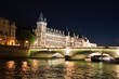 The Pont au Change over the Seine River in Paris, France