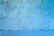 Old abandoned grungy blue interior.