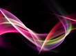 Colorful wave on black background Colorful wave on black background