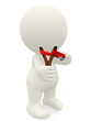 canvas print picture - 3D guy holding slingshot