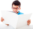 Boy reading a book