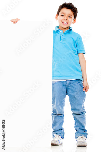 Foto: Boy with a banner Boy with a banner