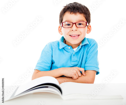 Photo: Boy studying Boy studying