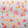 abstract transparency pink flowers