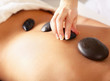 A woman getting spa treatment, isolated on white