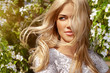 Shiny portrait of beautiful happy woman