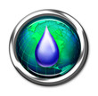 Computer Water Droplet Button.