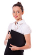 Standing businesswoman