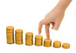 Hand and money staircase