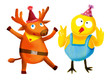 Party Deer and Chick