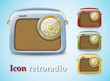 Illustration: Icon Retro Radio Icon Retro Radio