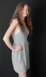 girl in a gray dress girl in a gray dress
