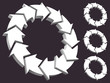 Set of circular arrows 3D Set of circular arrows 3D