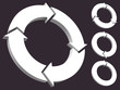 Set of circular arrows 3D Set of circular arrows 3D