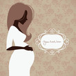 Silhouette of pregnant woman