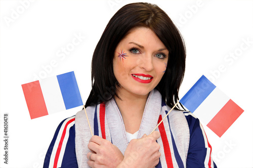 Photo: A patriotic woman A patriotic woman