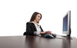 Young woman working on a computer