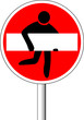 Verkehrsschild mit Mensch