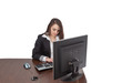Young woman working on a computer