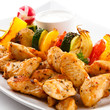 Grilled meat and vegetables Grilled meat and vegetables