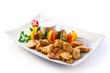 Grilled meat and vegetables - shallow DOF Grilled meat and vegetables - shallow DOF