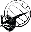 Beach Volleyball Spike