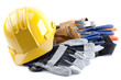 Photo: hard hat and gloves hard hat and gloves