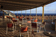 Interior outdoor bar on the stern of the cruise liner