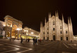Piazza del Duomo at night, Milan, Italy