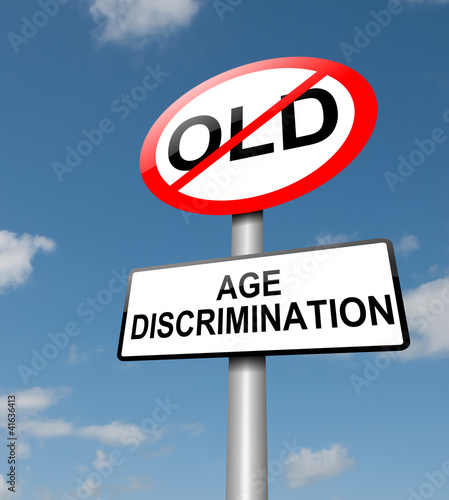 Illustration: Age discrimination concept. Age discrimination concept.