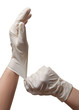 Hands of a doctor in a sterile gloves Hands of a doctor in a sterile gloves