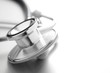 stethoscope on white background close-up