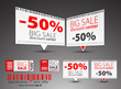 Vector: Set of color sale pointers Set of color sale pointers