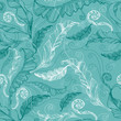 Vector seamless floral pattern with leafs