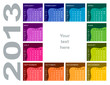 Vektor: Coloful calendar 2013 (English, Sunday first) Coloful calendar 2013 (English, Sunday first)