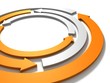 Illustration: concept cycle arrows in a circle flow on white background concept cycle arrows in a circle flow on white background