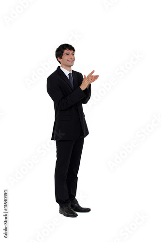 Photo: Businesses man applauding Businesses man applauding