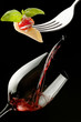 wine glass with macaroni