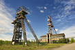 Pit head winding gears at disused coal mine in Forbach Pit head winding gears at disused coal mine in Forbach