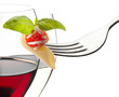 wine glasses with macaroni