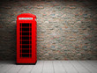 Classic red telephone booth