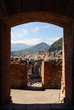 Sizilien - Blick vom antiken Theater auf Taormina und Etna