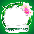 Background with beautiful lily and orchid.