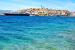 Picturesque sea landscape with Trogir city, Croatia Picturesque sea landscape with Trogir city, Croatia