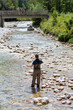 Fisherman in the Soca river, Slovenia