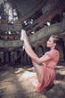 ballet dancer posing on theatre