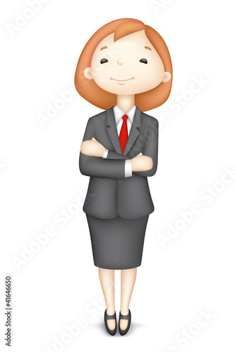 Vector: Confident 3d Business Lady in Vector Confident 3d Business Lady in Vector