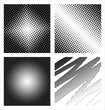 A set of 4 halftone frame patterns